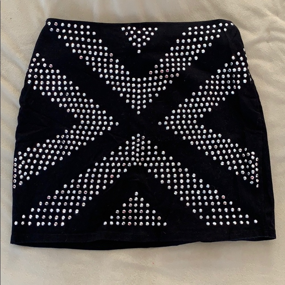 Black studded skirt